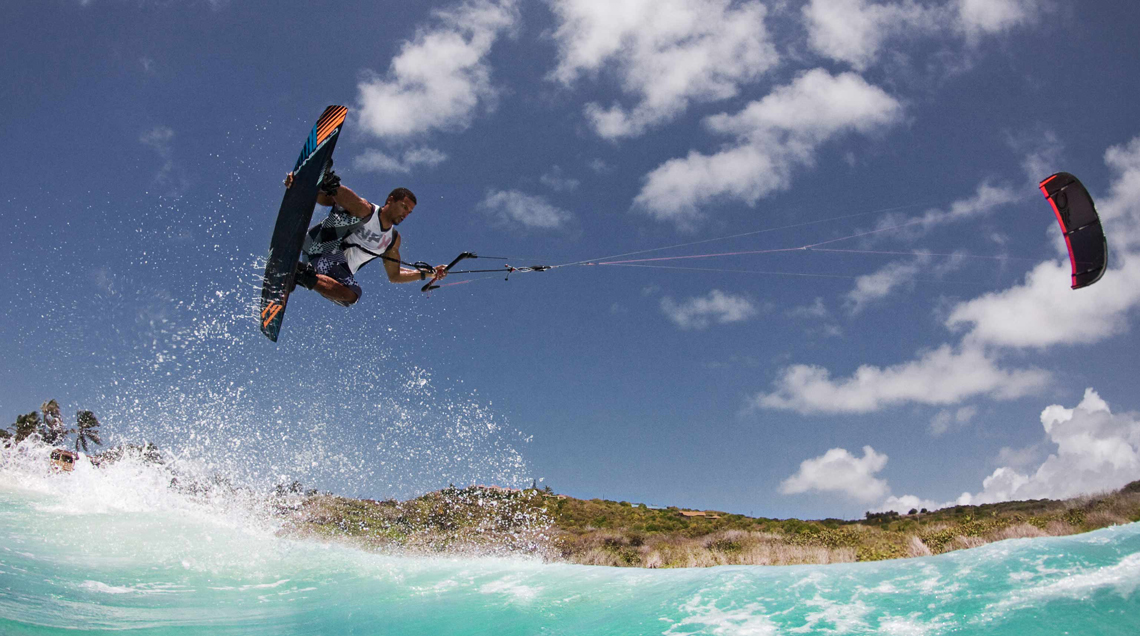 Andre Phillip with a nice grab over the surf