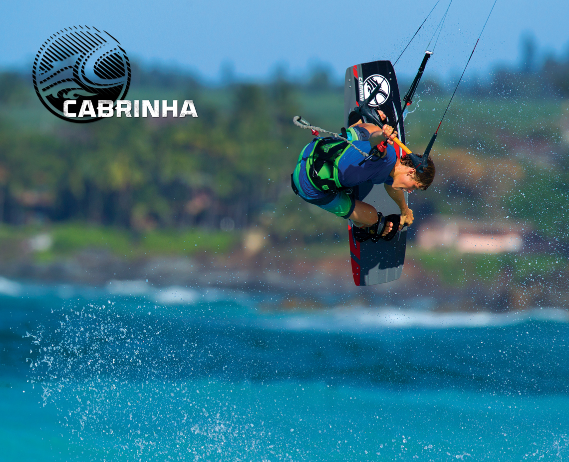 Liam Whaley on the 2015 Cabrinha Ace twintip with a nice board grab.