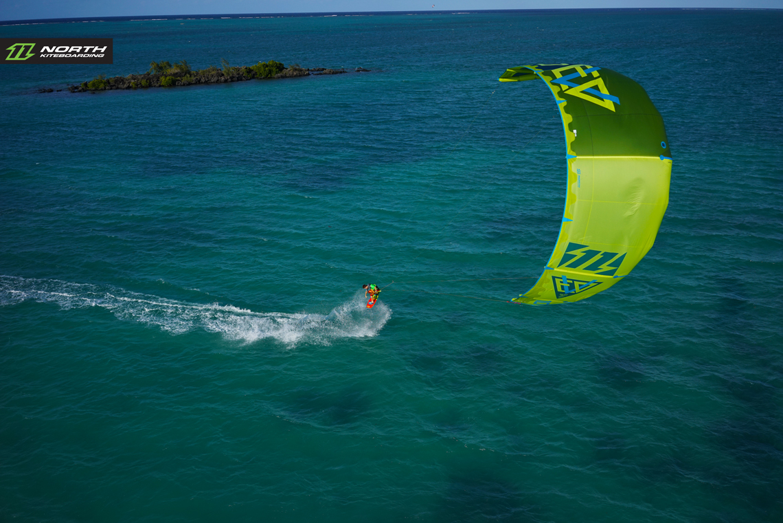 The 2015 North Evo as seen from above - kitesurfing