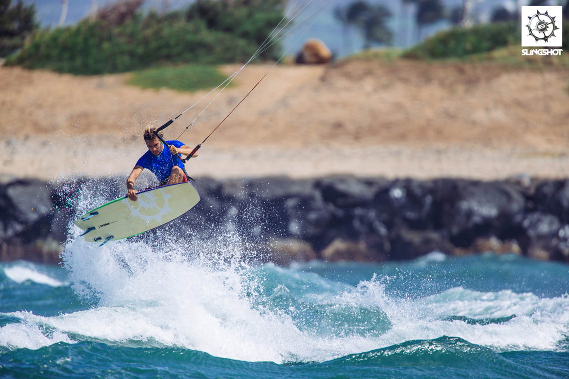 Patrick Rebstock on the 2015 Slingshot Angry Swallow kiteboard