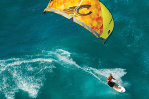 Pete Cabrinha on the 2015 drifter kite in Hawaii.
