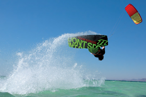 The 2015 North Vegas and team series board on holiday in the tropics - kitesurfing