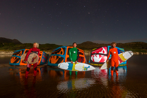 RRD wave trio looking at the stars with their 2015 Religion kites - Abel Lago and Kari Schibevaag - kitesurfing